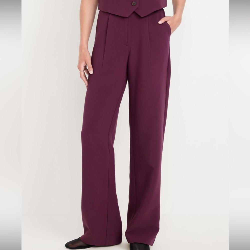 Old Navy Plum Wide-Leg Trousers